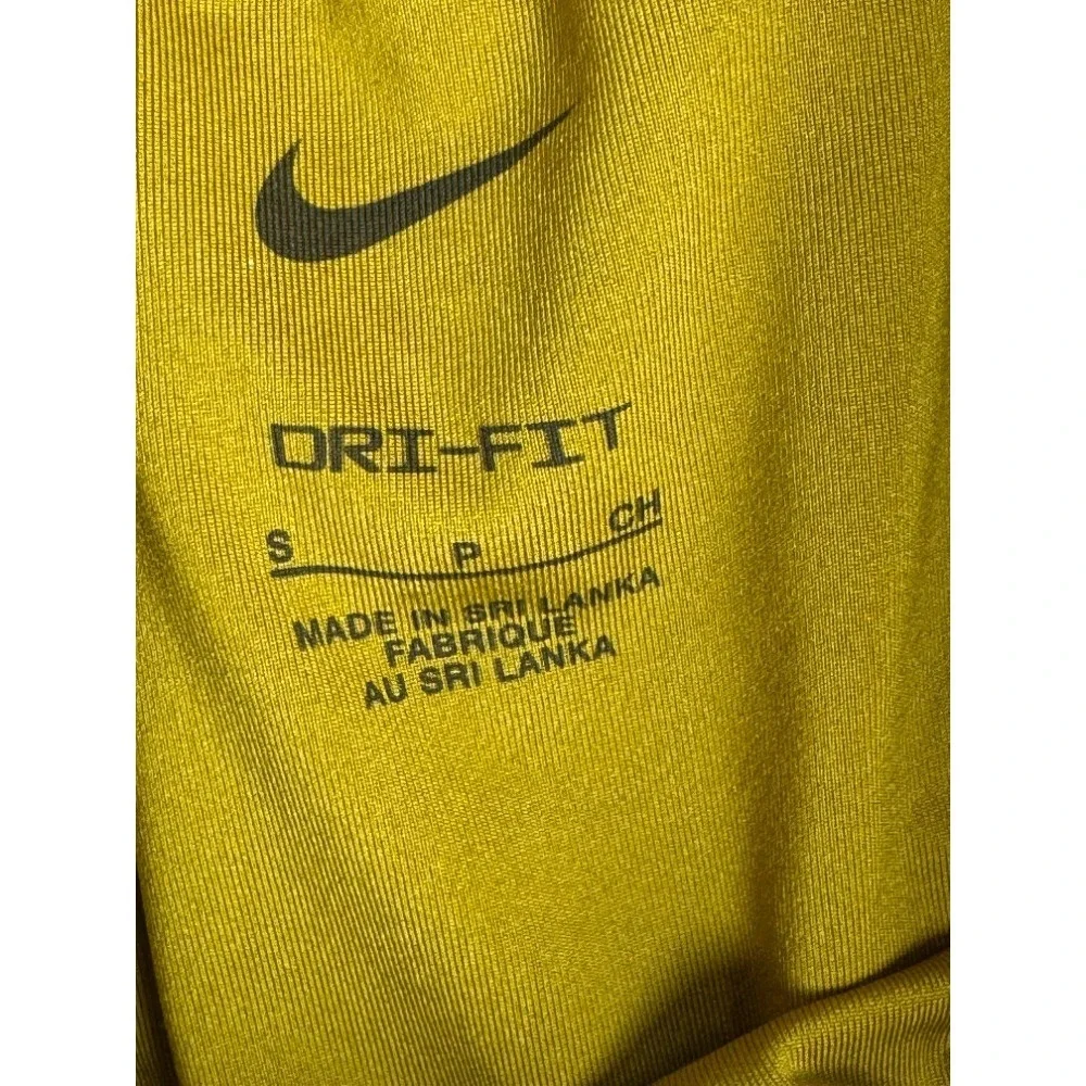 Nike One‎ Women's Small Mustard Yellow Dri-Fit Ultra High Waisted 3